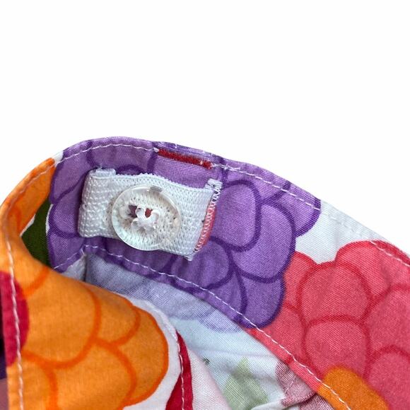 Gymboree Floral Bermuda Shorts Sz 5 Adjustable Waist Pink Purple Orange Green - Picture 2 of 4